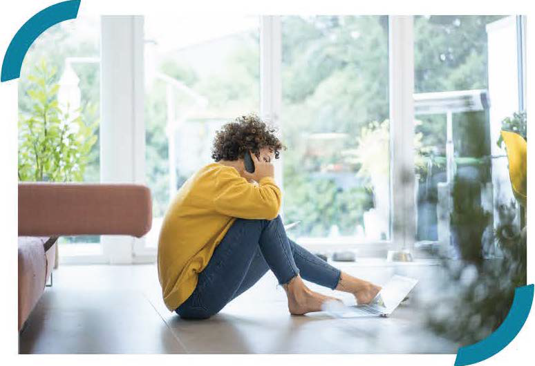 Person talking on the phone.