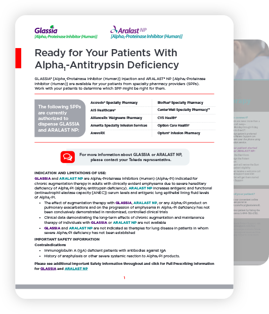 Thumbnail of Aralast NP specialty pharmacy ordering sheet PDF.